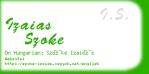 izaias szoke business card